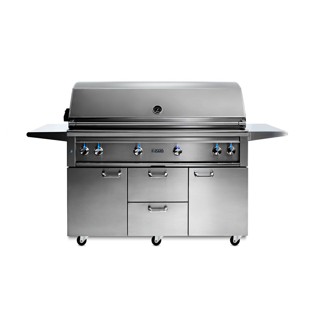 LYNX 54" Freestanding Grill – 1 Trident with Rotisserie